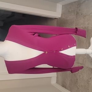 Tory Burch berry colored cardigan size extra small